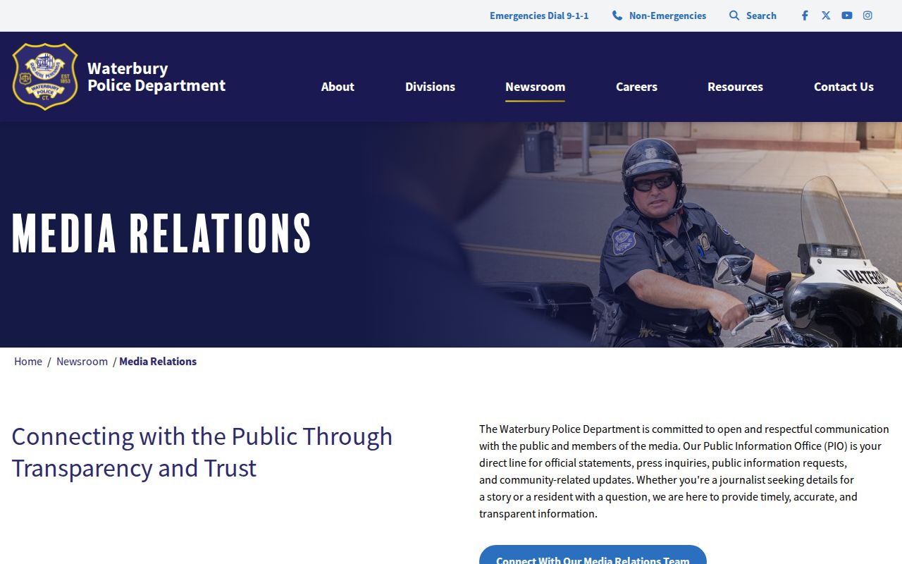Waterbury Police media relations source for arrest news